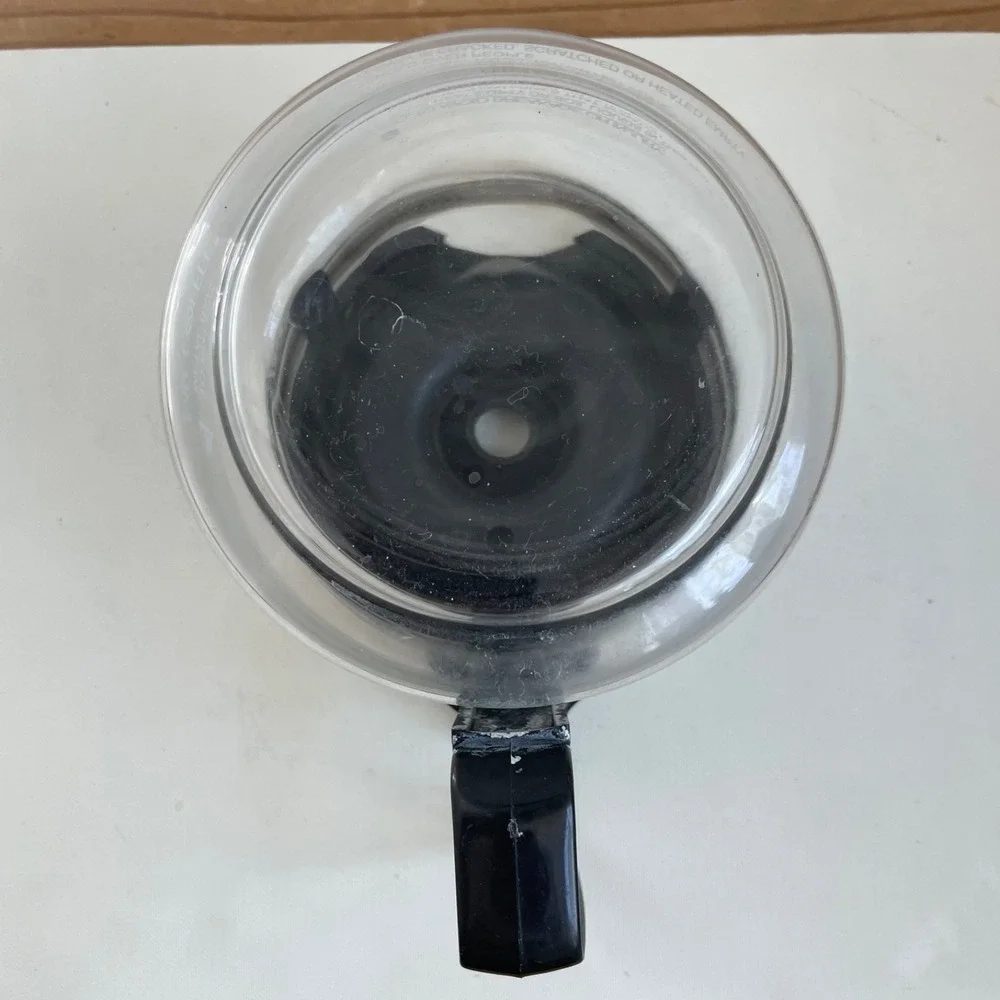 MR COFFEE 4 CUP GLASS REPLACEMENT POT CARAFE DECANTER BLACK Lid‎ W/ Handle
